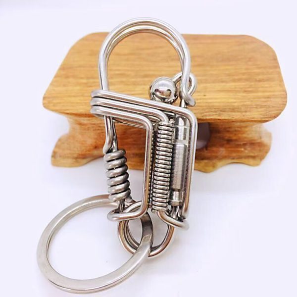 Stainless Steel Bird Keychain – Bullet Bead Design